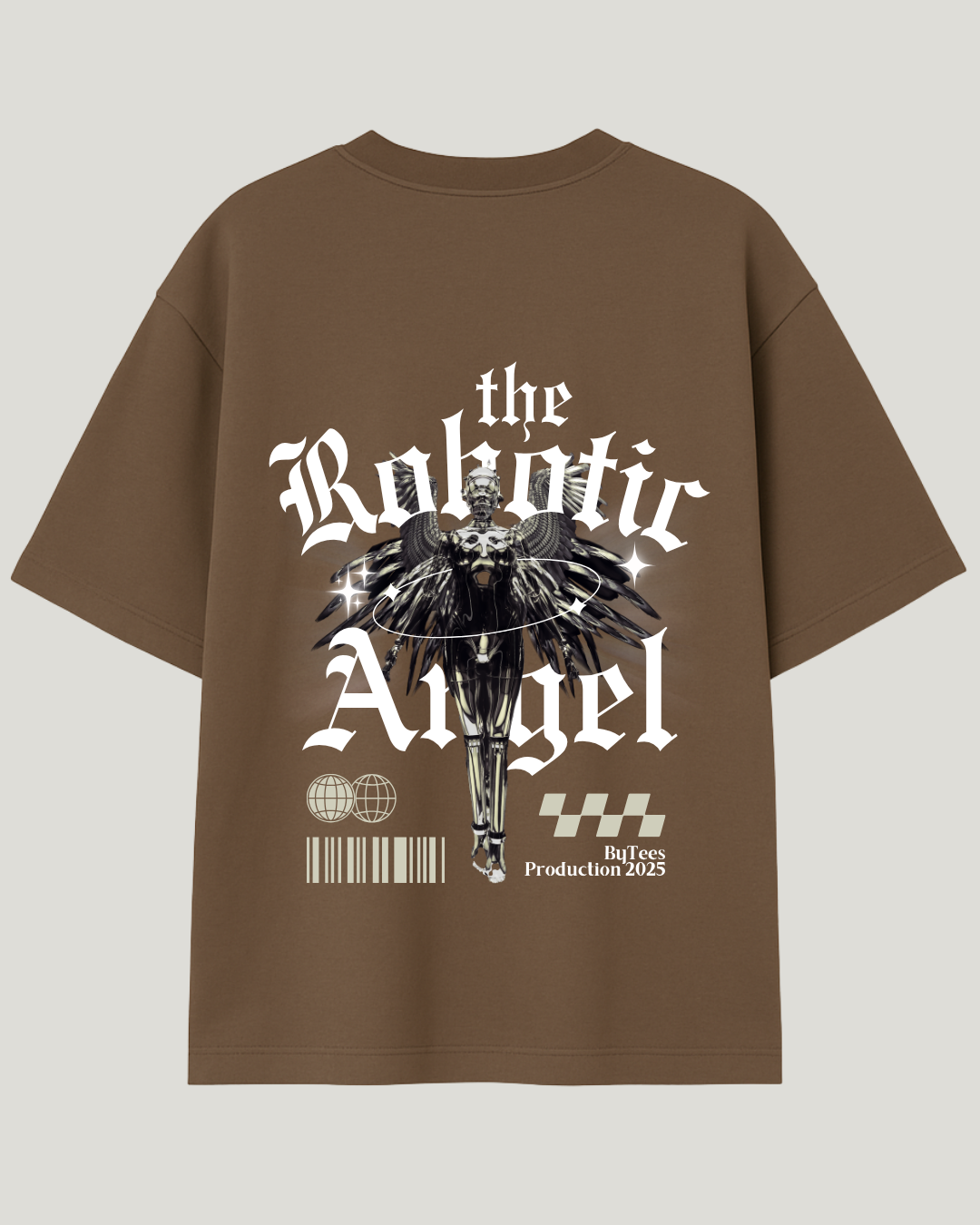 Camiseta Oversized Streetwear Robotic Angel