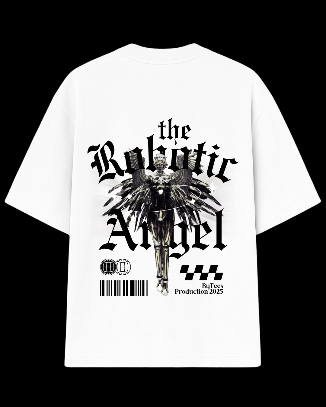 Camiseta Oversized Streetwear Robotic Angel