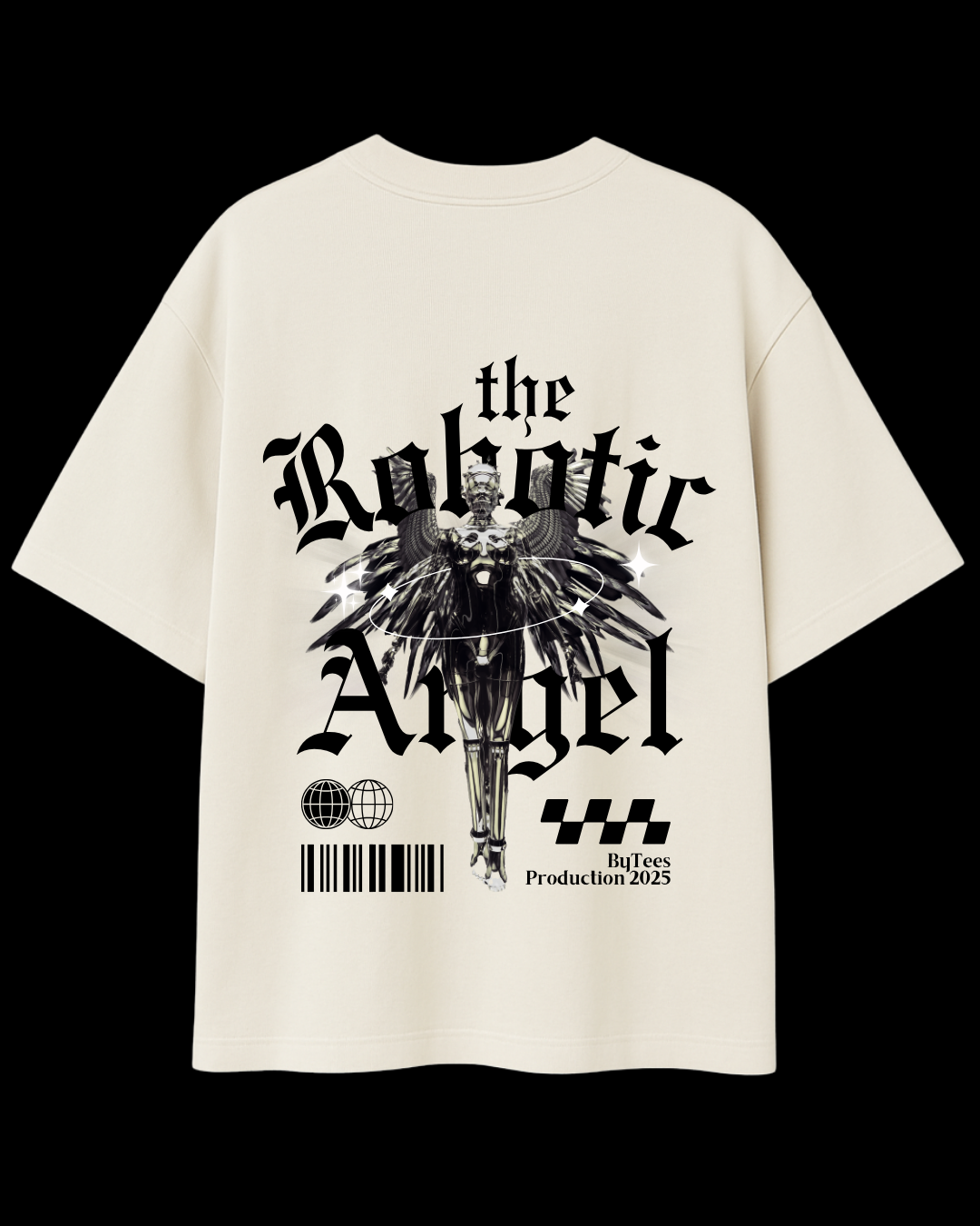 Camiseta Oversized Streetwear Robotic Angel