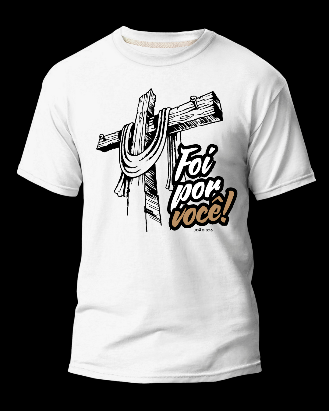 Camiseta Foi Por Você Religiosa Classic