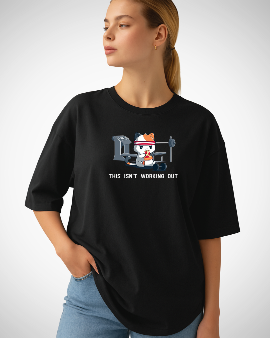 Camiseta T-Shirt Feminina Gatinho Fit Classic