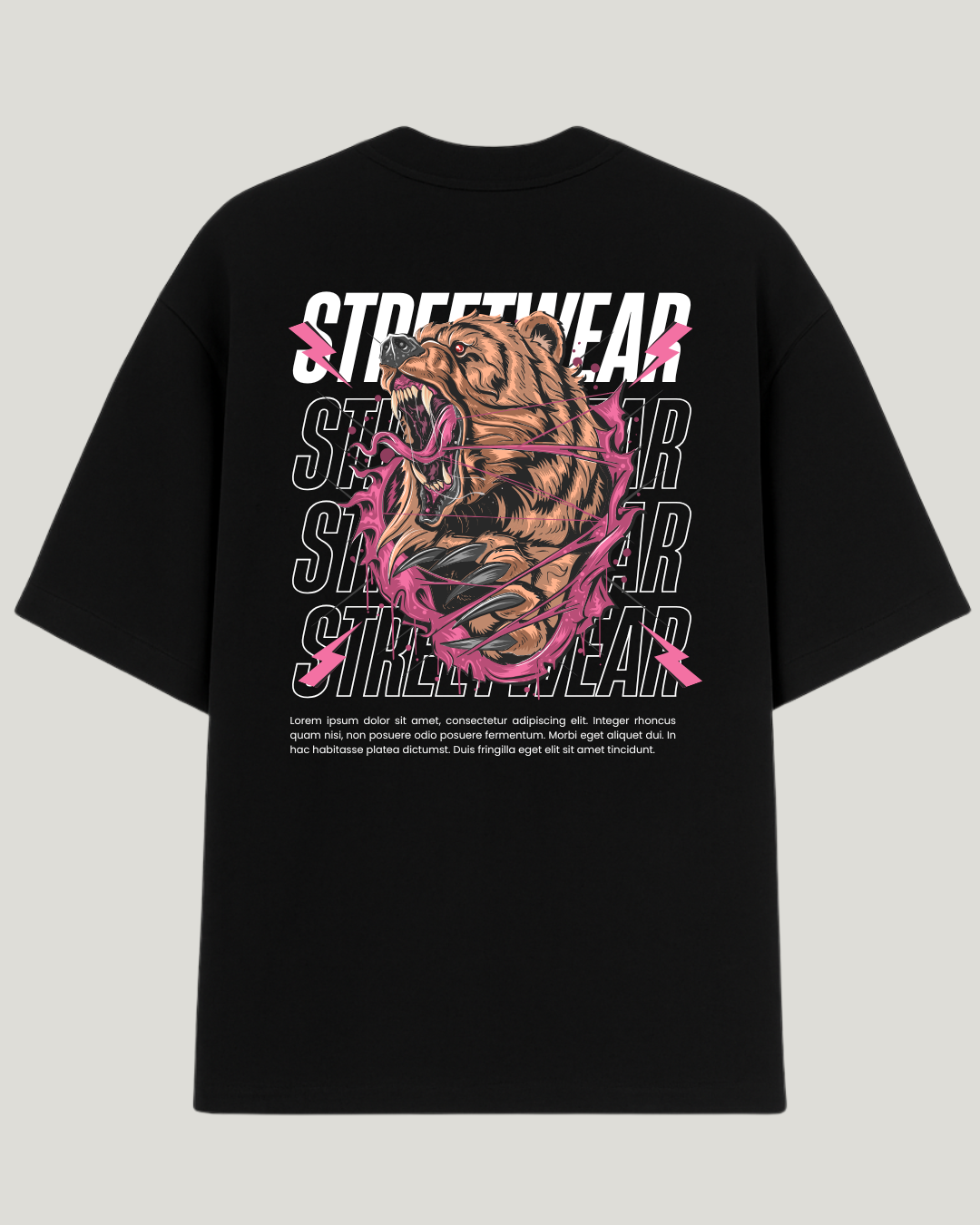 Camiseta Bear Streetwear Oversized