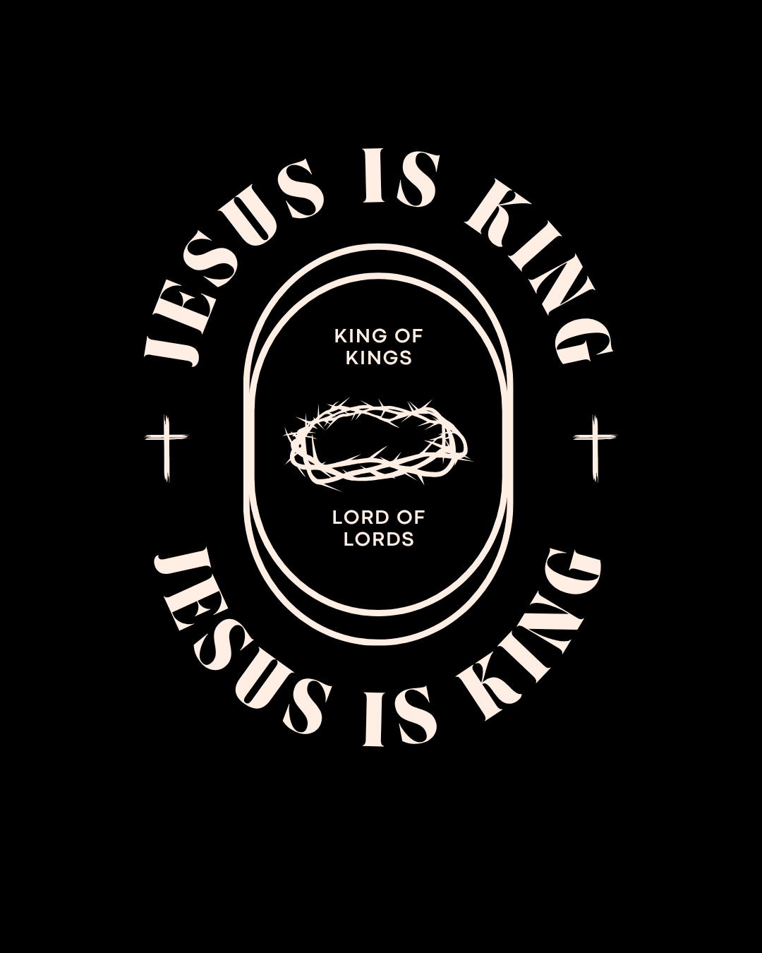 Camiseta Jesus is King Religiosa Classic
