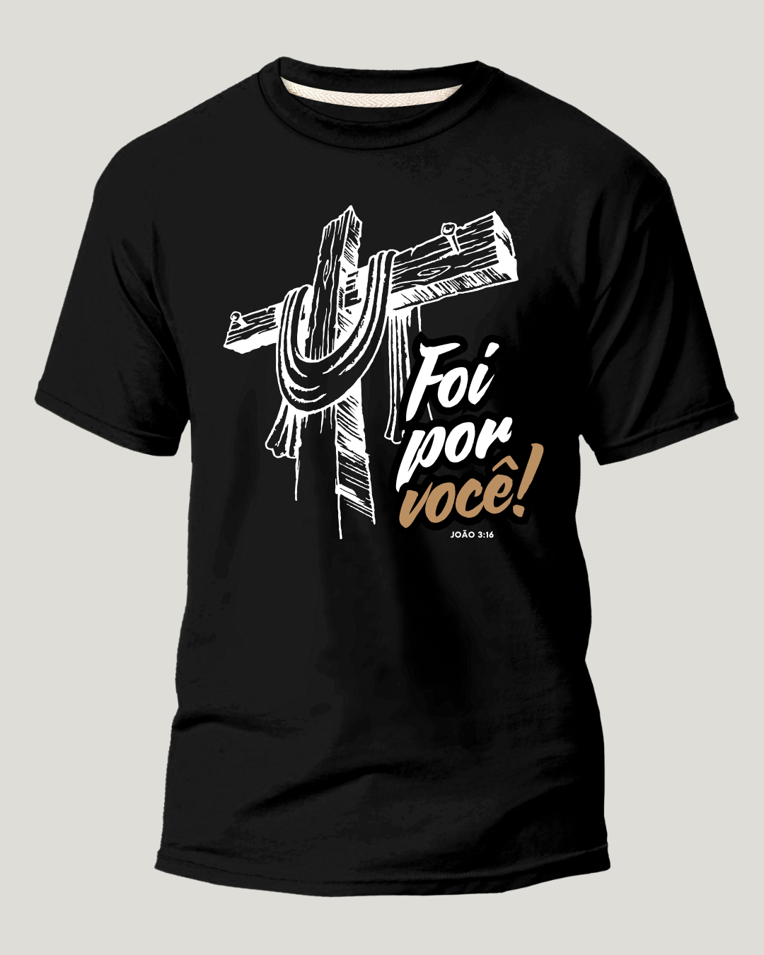 Camiseta Foi Por Você Religiosa Classic