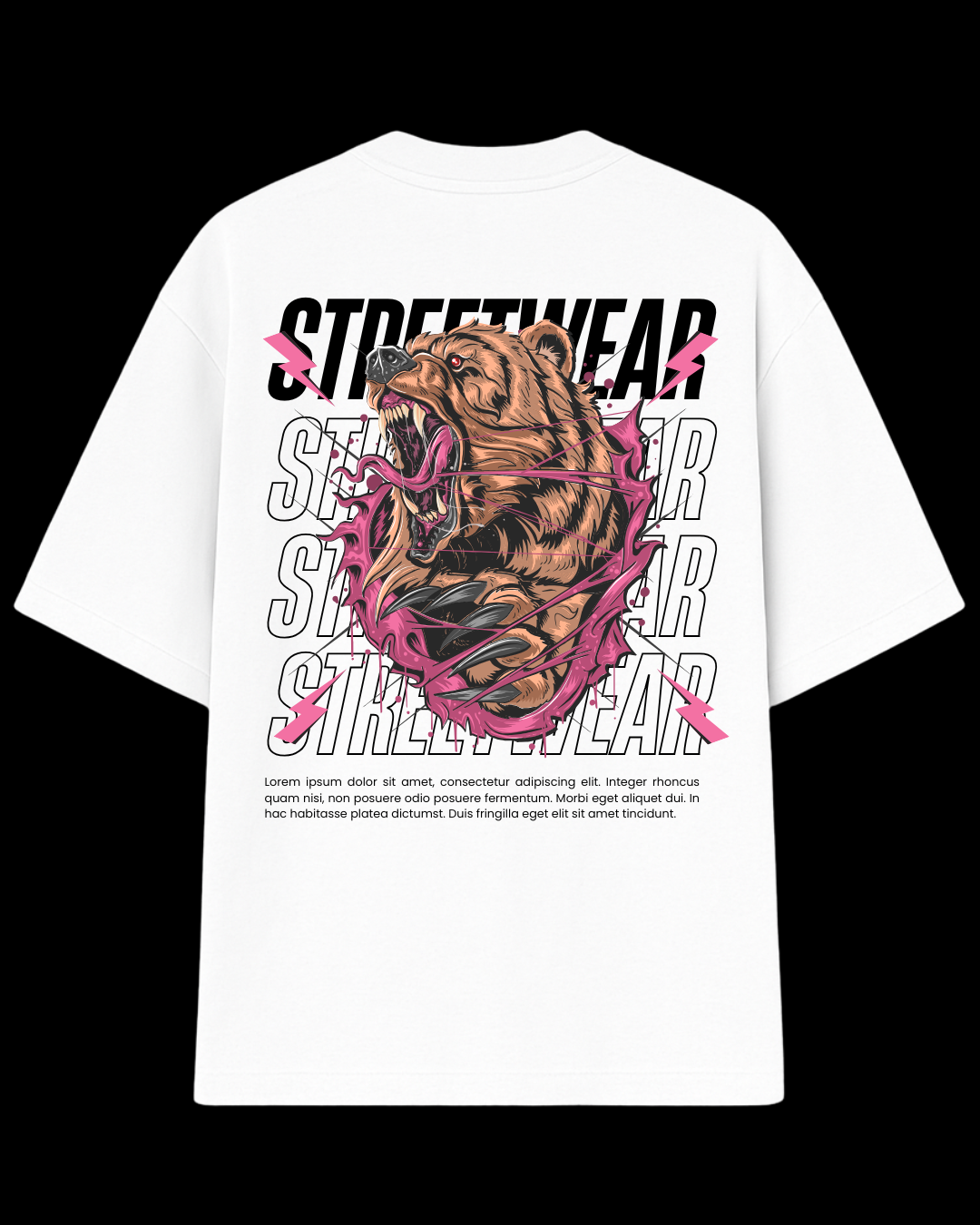 Camiseta Bear Streetwear Oversized